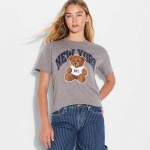 Teddy Bear Grayson Threads Gray Graphic T-Shirt - NWT sz2X